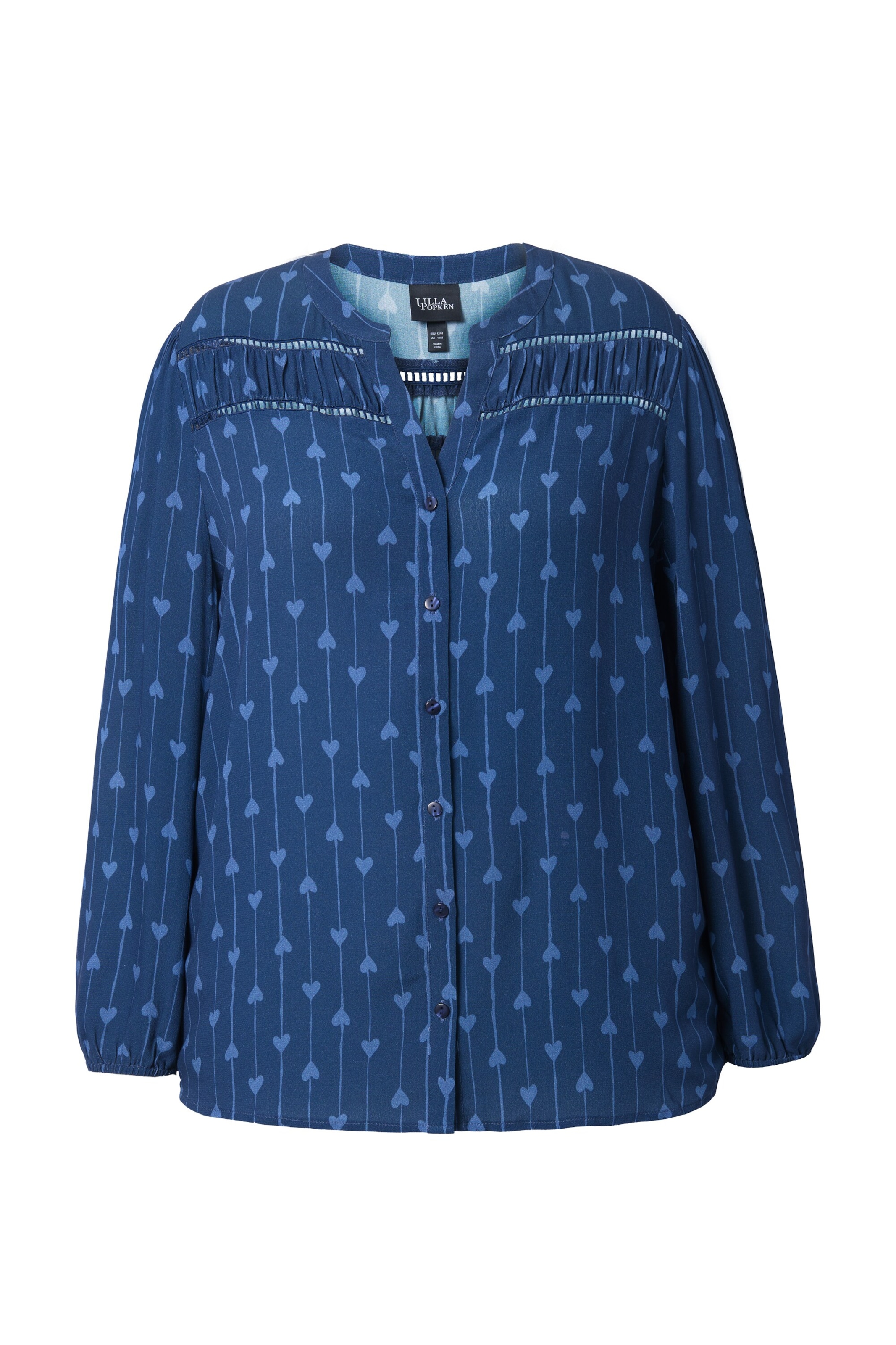 Ulla Popken Bluse in Blau: Vorderseite