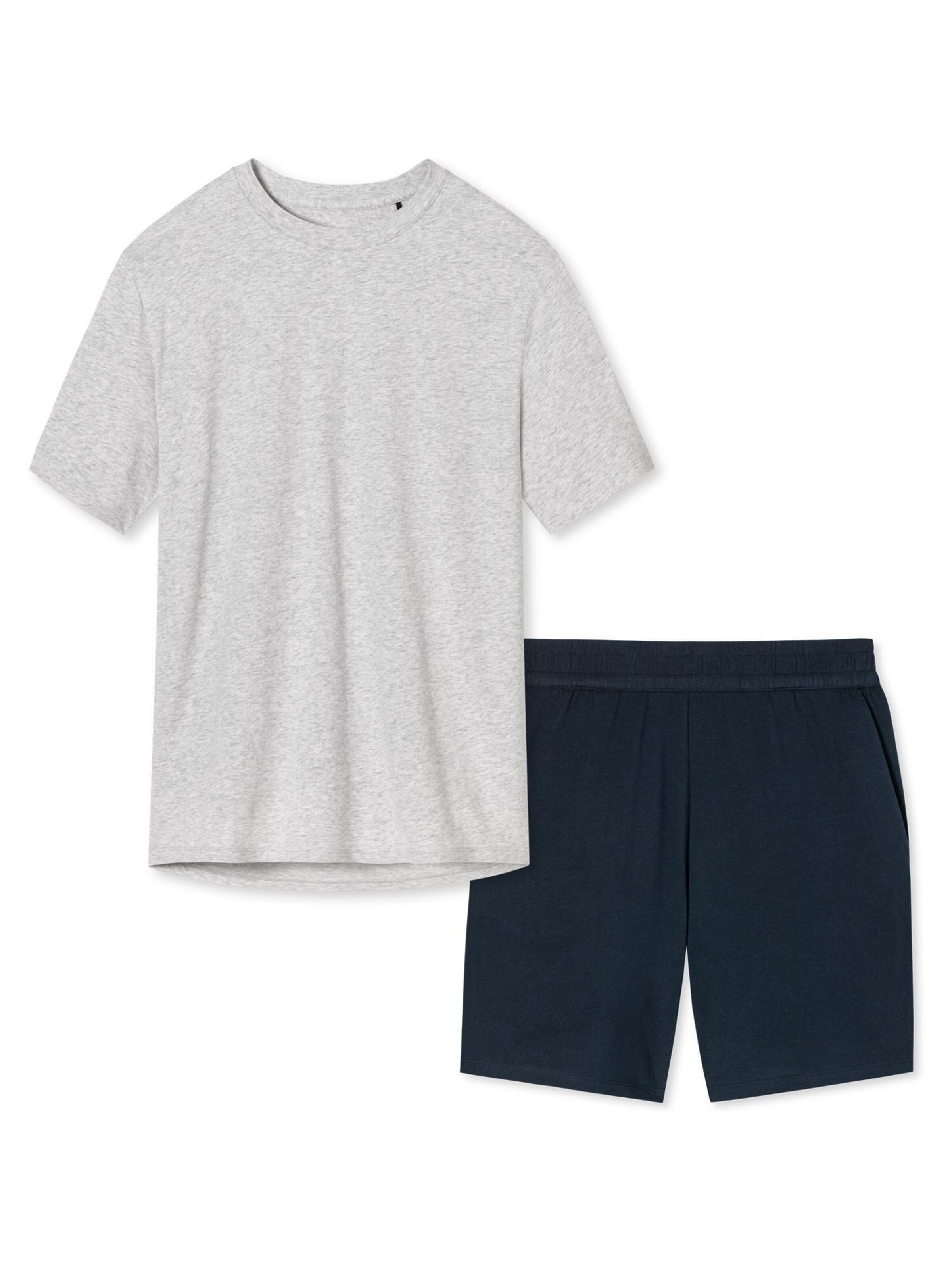 SCHIESSER Pajama 'Organic Cotton' in Blue: front