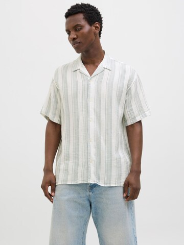 JACK & JONES Comfort Fit Skjorte 'JOREaster Patras' i beige: forside