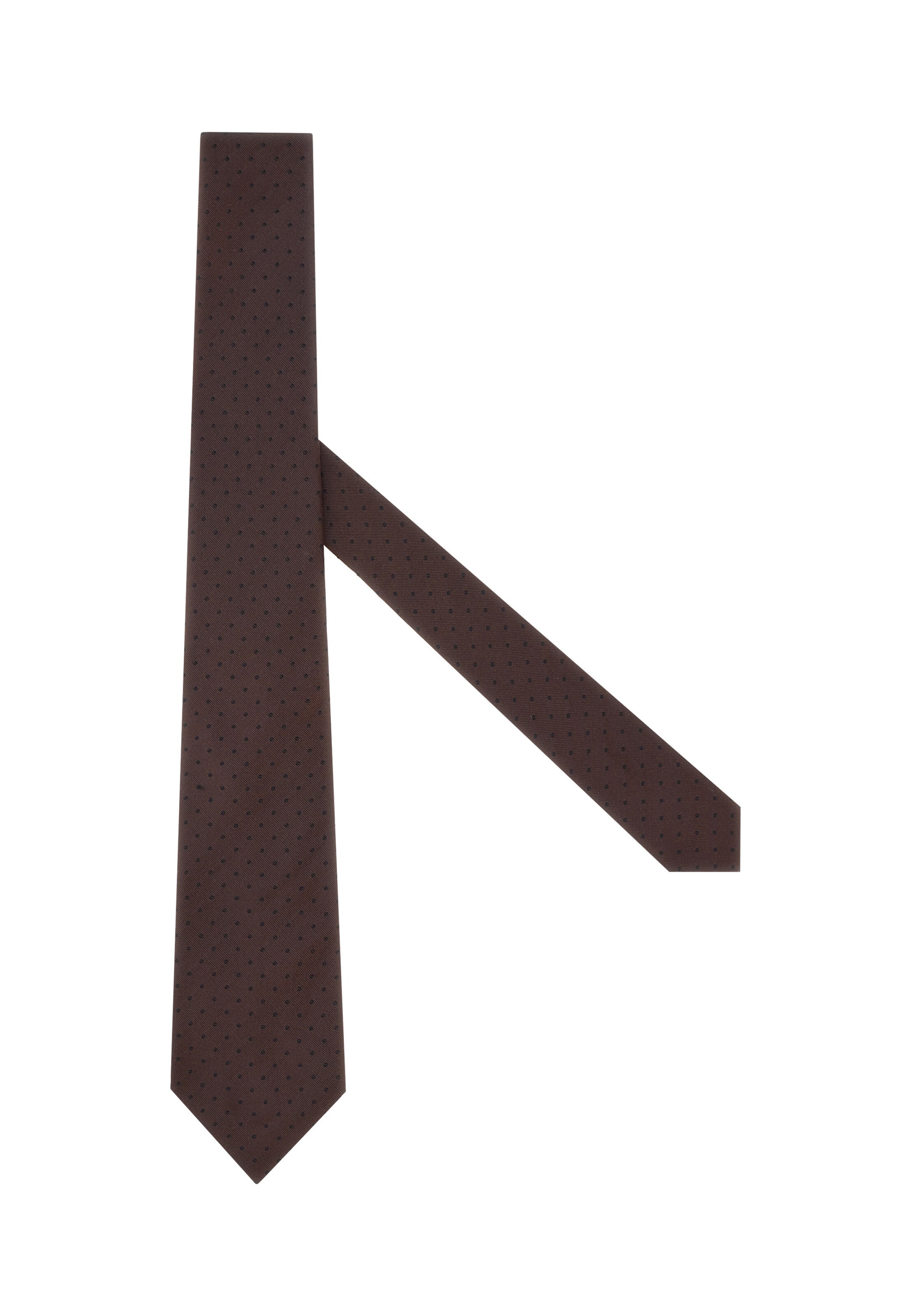 Boggi Milano Cravate en brun foncé / noir, Vue avec produit