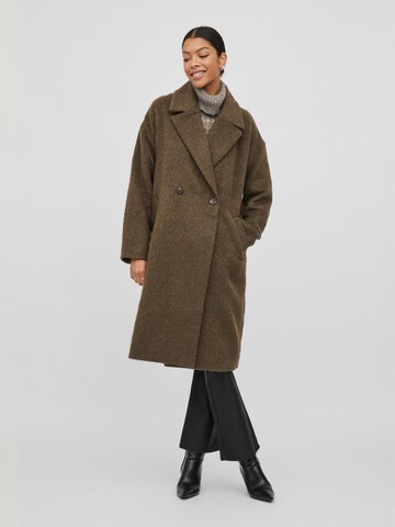 VILA Between-seasons coat in Brown: front