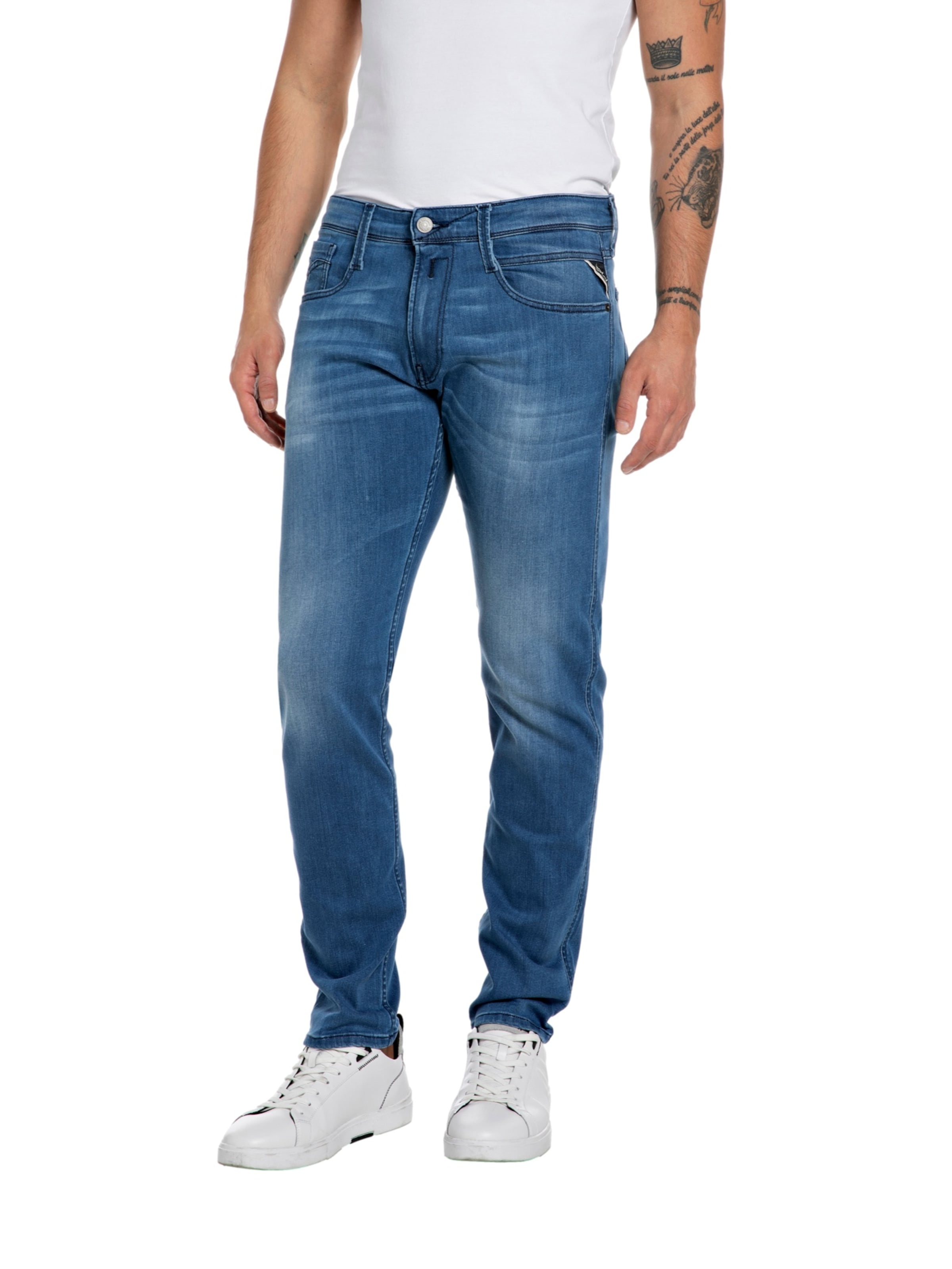 REPLAY Slimfit Τζιν 'Anbass' σε μπλε: μπροστά