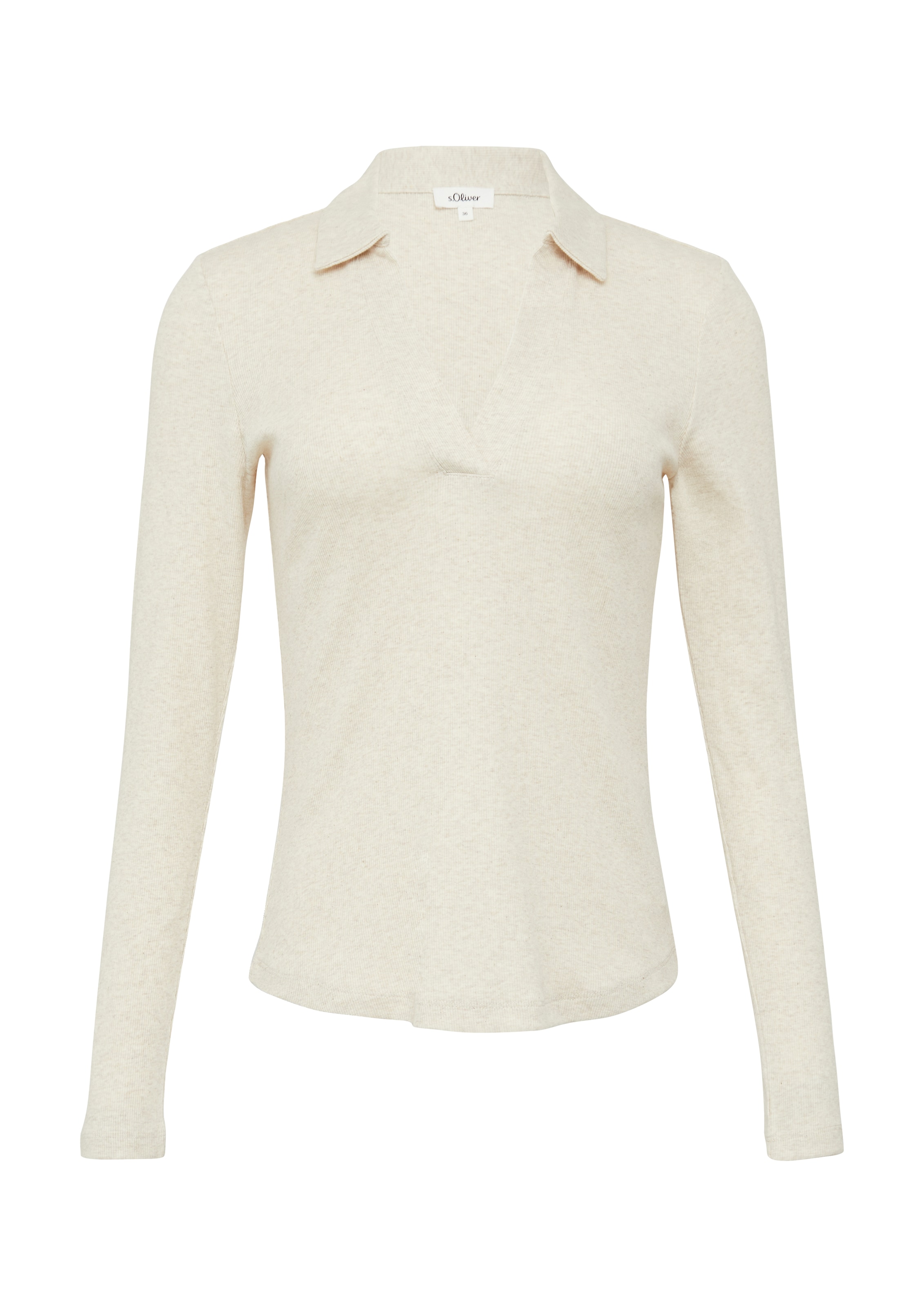s.Oliver Shirt in Beige: voorkant