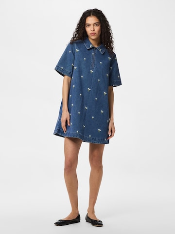 PIECES Blousejurk 'PCFLORA' in Blauw