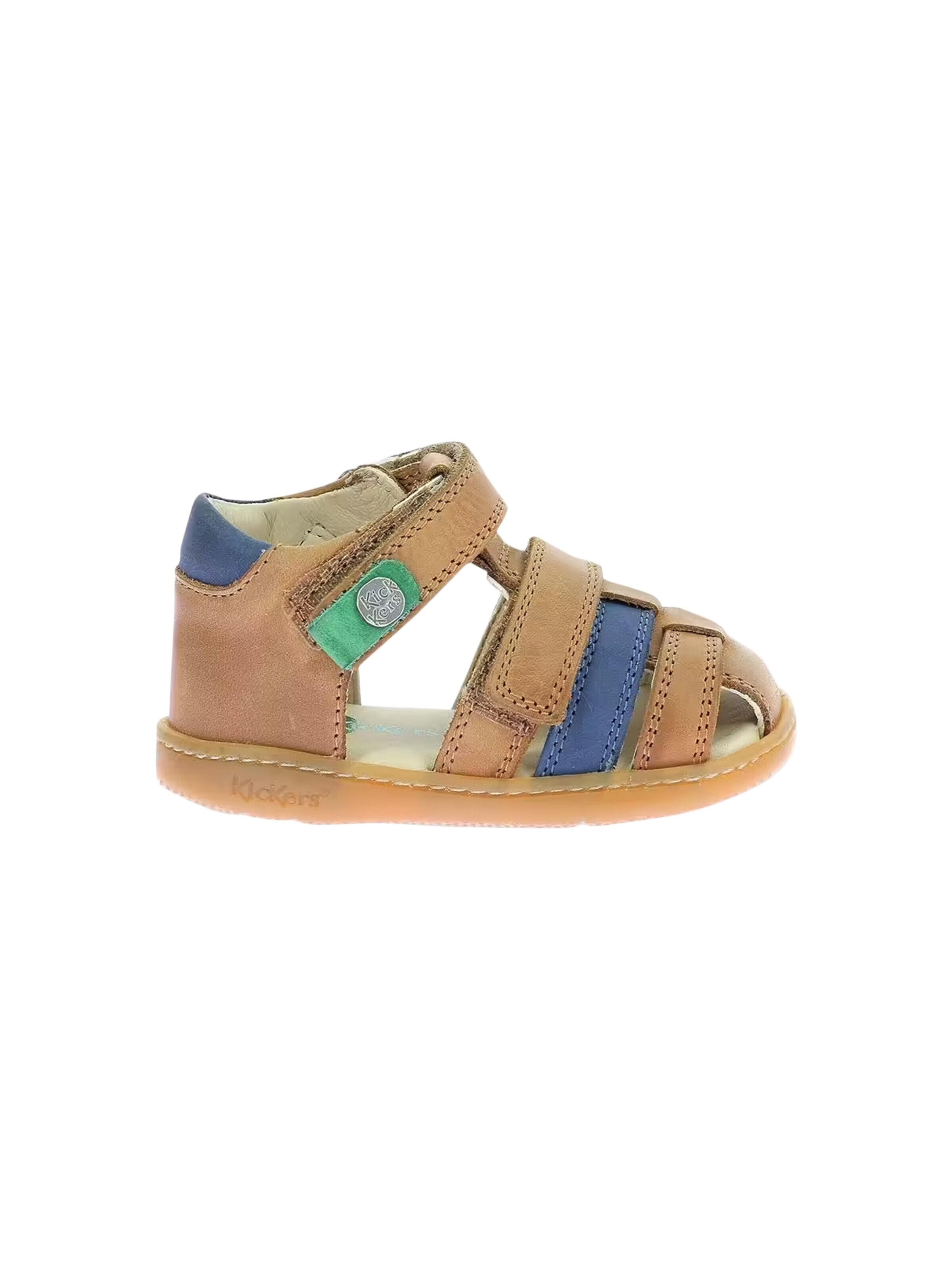 Kickers Open schoenen 'Kick Pod Ledersandalen für Kinder' in Bruin