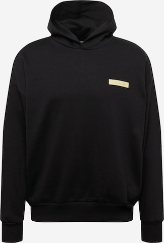 Bluză de molton de la Calvin Klein pe negru: față