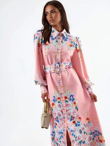 MSN Collection Maxi Kleid in Pink