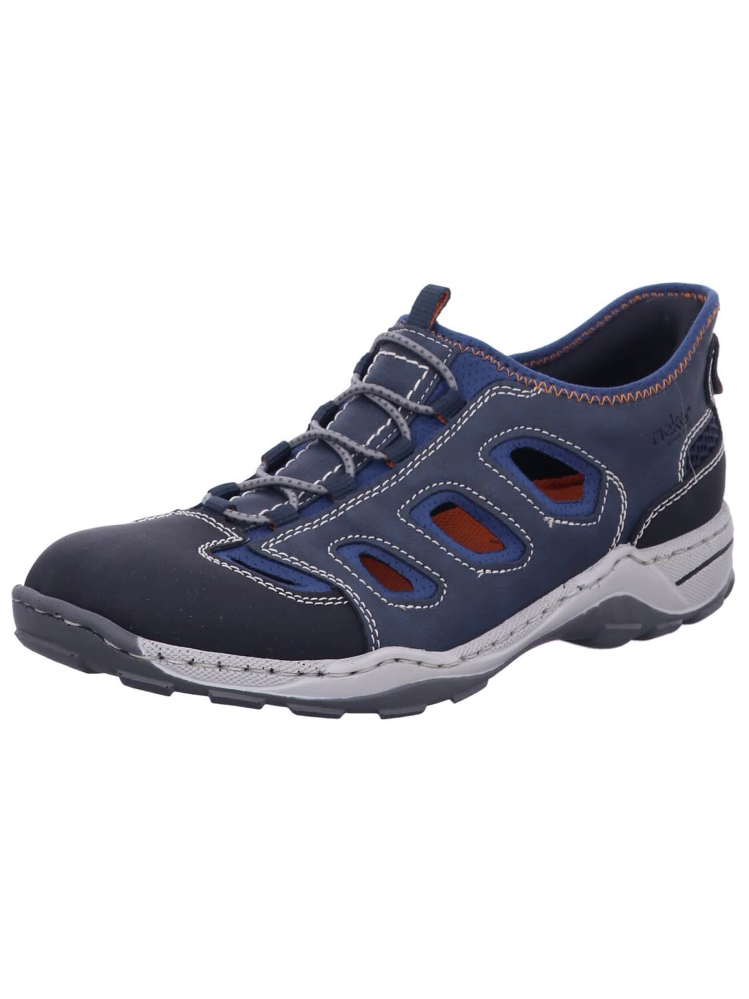 Sneaker bassa 'Slipper Herren 08078 14 Kunststoff (Synthetik) in blau' di Rieker in blu: frontale