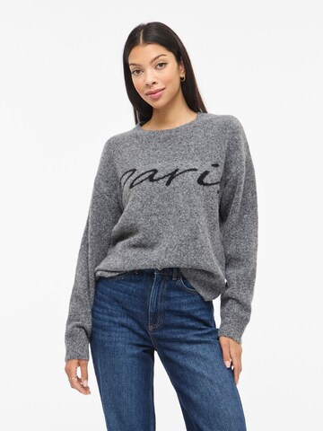 VILA Sweater 'VILuna' in Grey: front