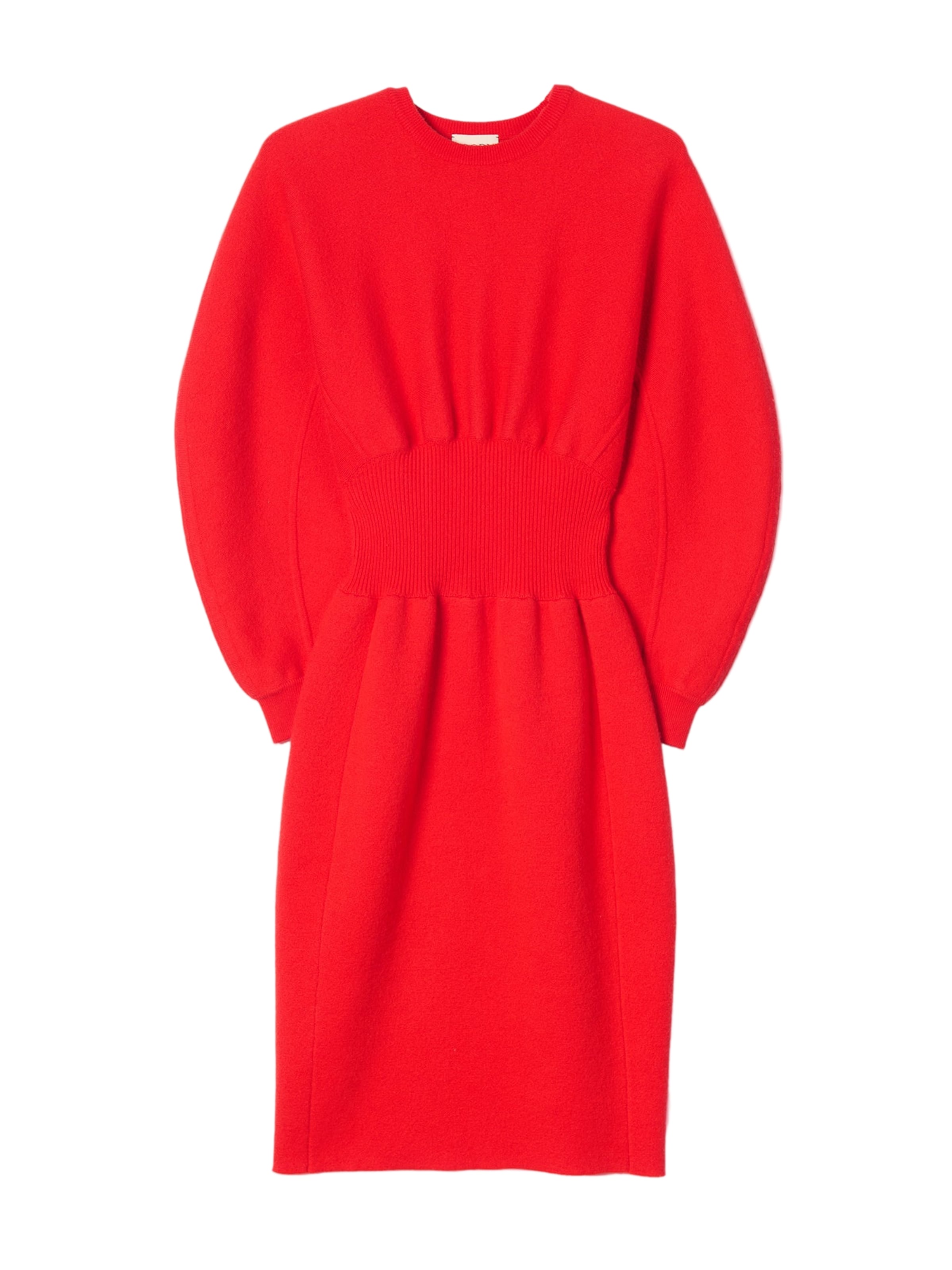 GOBI Cashmere Dress 'Cashmere Sculptural Dress' in Red: front