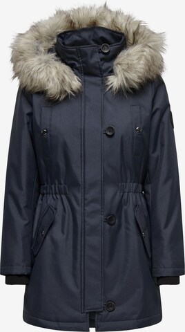 ONLY Winterparka in Blauw: voorkant