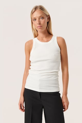 SOAKED IN LUXURY Top in White: front