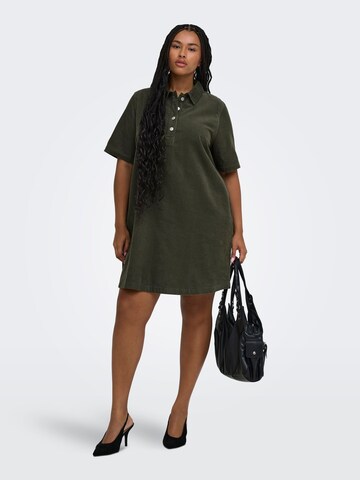Abito camicia 'CARGry-Nessa' di ONLY Carmakoma in verde: frontale