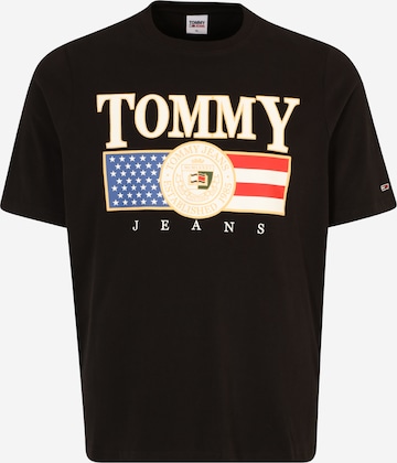 Tommy Jeans Plus Tričko – černá: přední strana