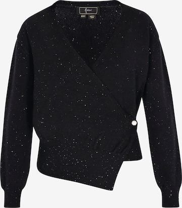 faina Gebreid vest in Zwart: voorkant