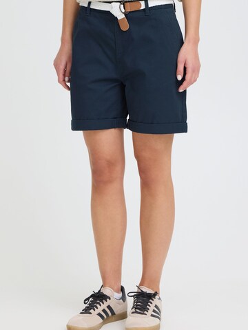 Oxmo Regular Chinoshorts inkl. Gürtel in Blau: Vorderseite