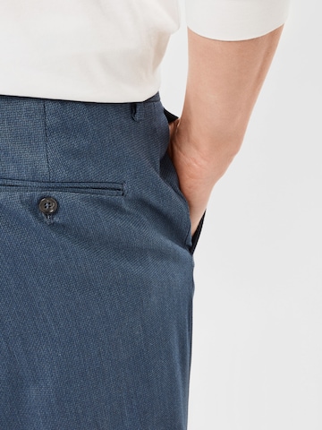SELECTED HOMME Regular Trousers with creases in Blue
