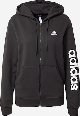 ADIDAS SPORTSWEAR Sportsweatjacke 'Essentials' in Schwarz: predná strana