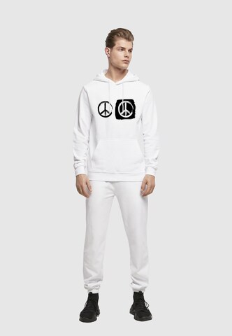 Merchcode Sweatshirt 'Peace - Double Peace' in Wit