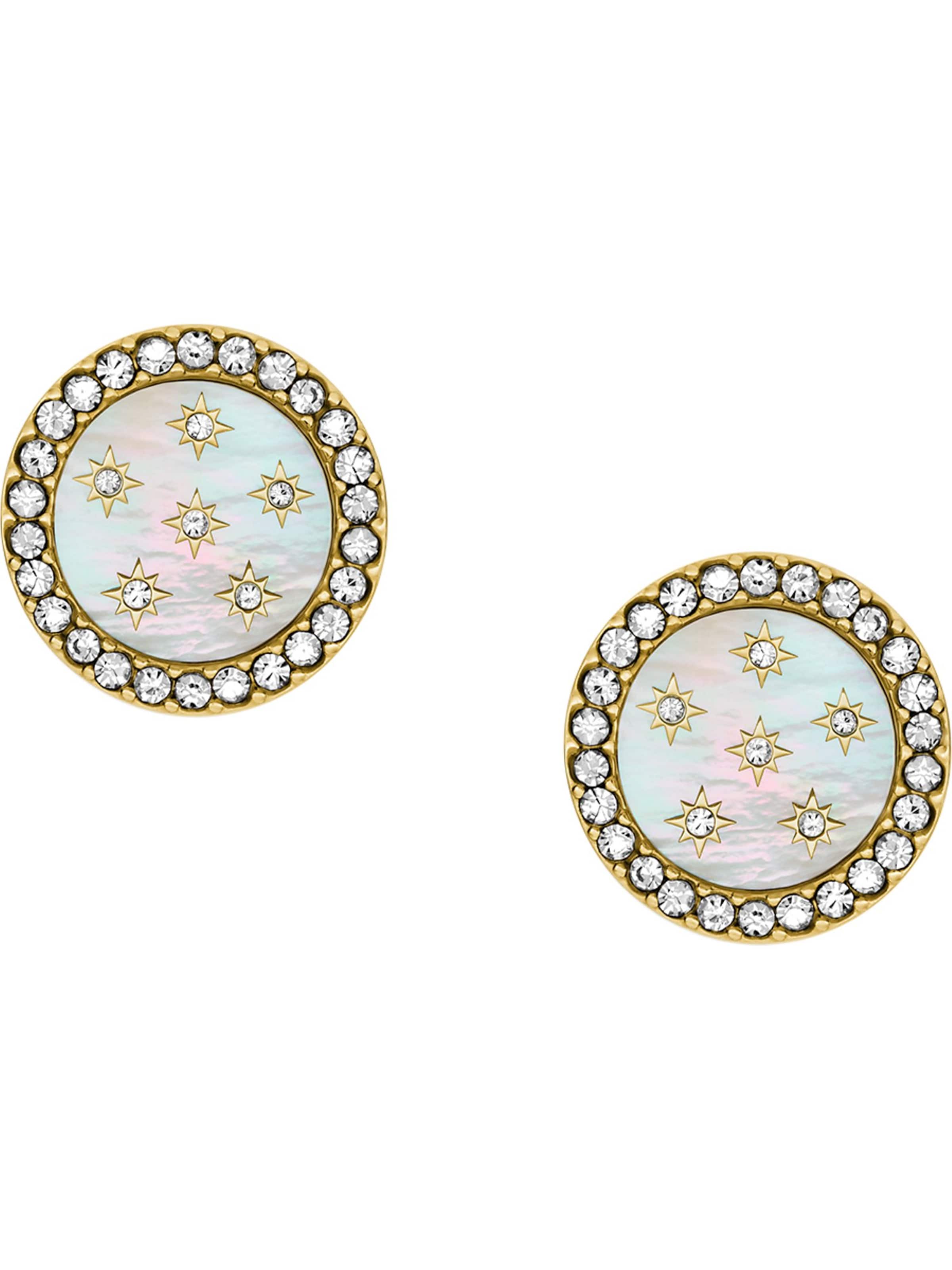 FOSSIL Ohrringe in Gold: Vorderseite