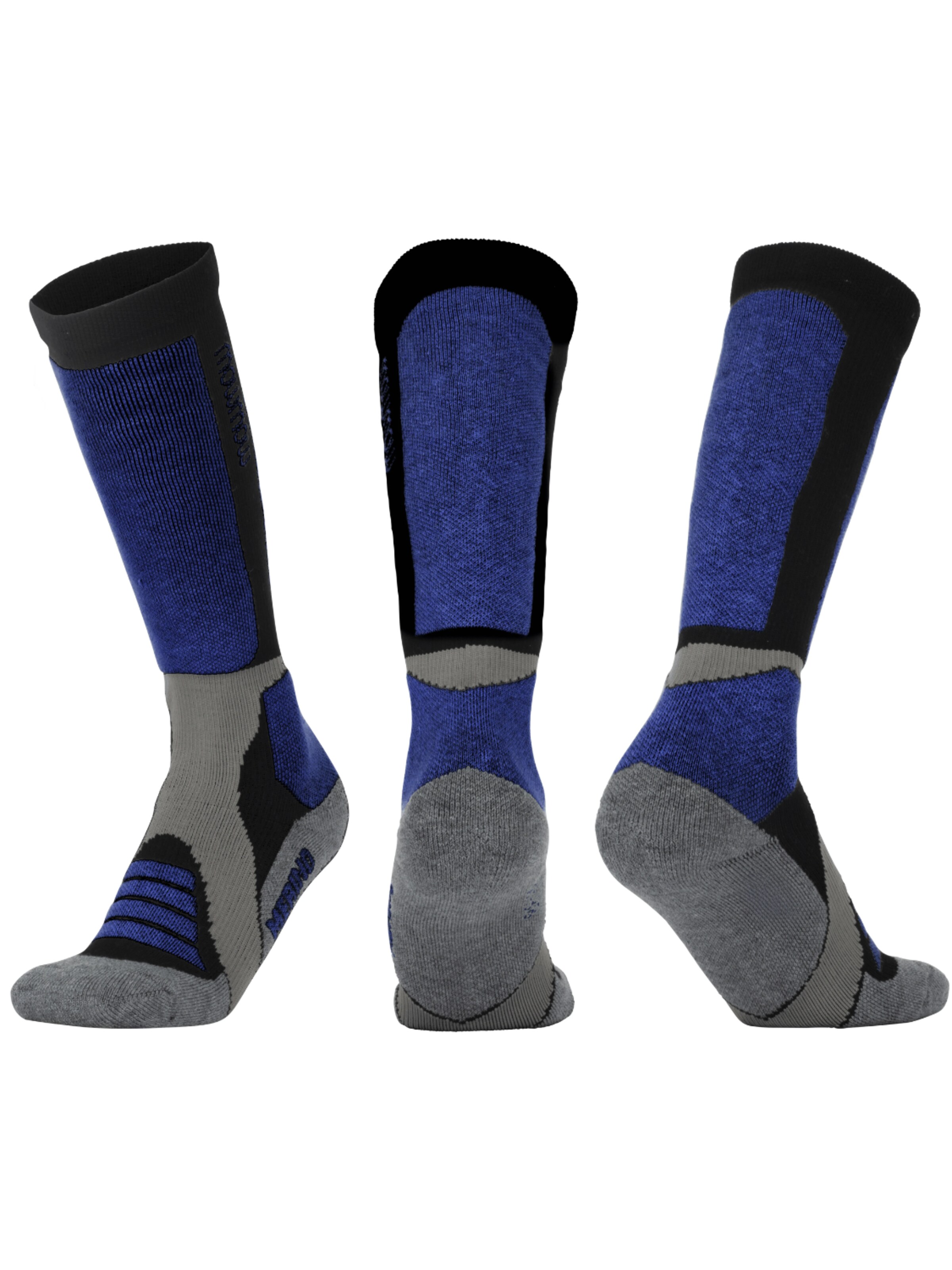 Mowmow Sportsokken 'MowMow Ski Socks - Silver Ions - Antibacterial - Men - Women - Size 39-42 - Gray' in Blauw