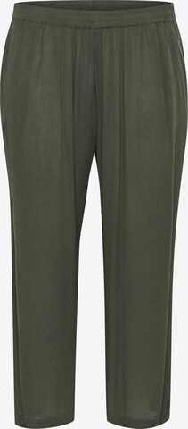 Pantalon 'Dacina' KAFFE CURVE en vert : devant