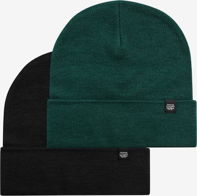 Pull&Bear Bonnet en vert foncé / noir / blanc, Vue avec produit