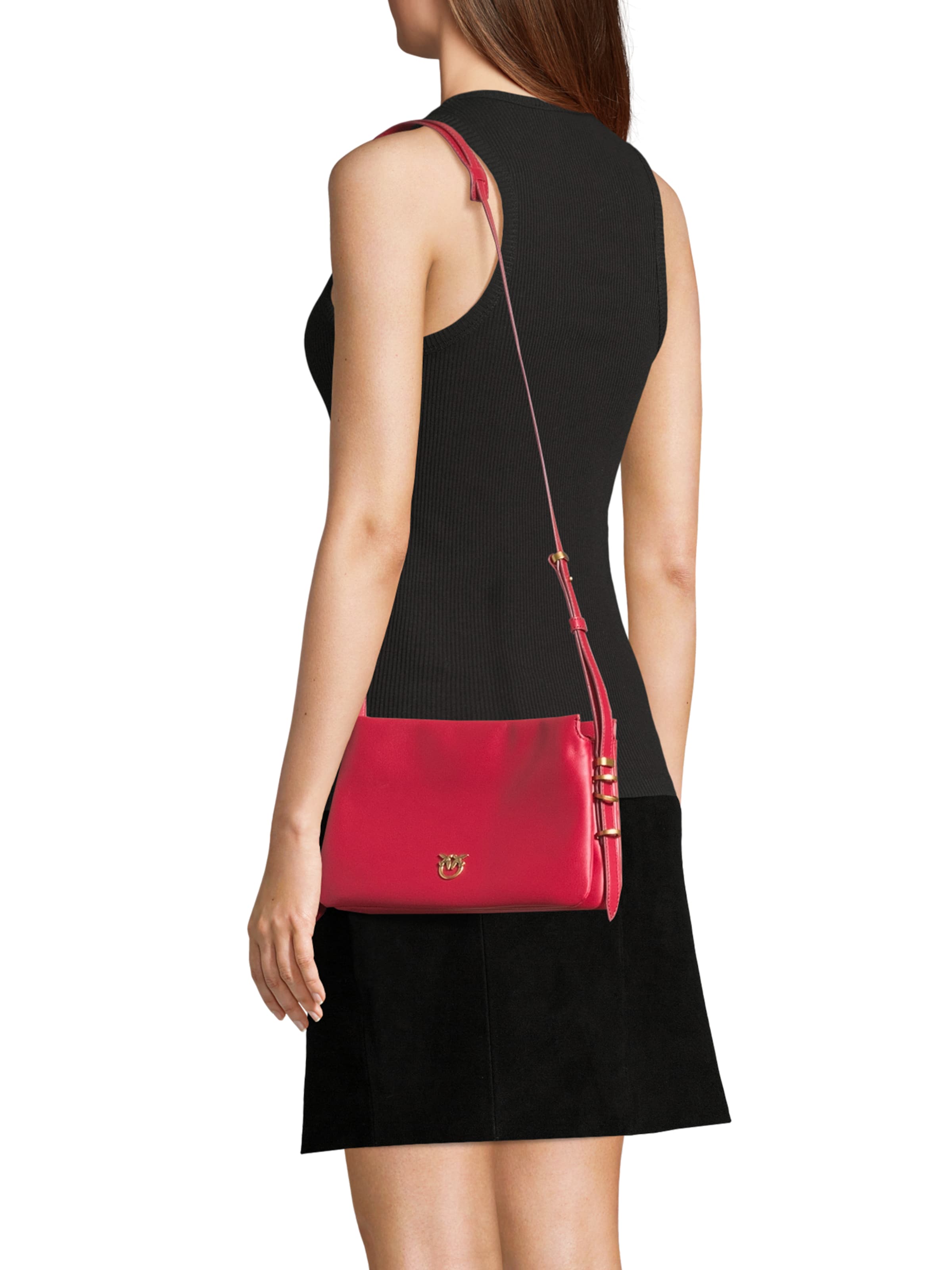 PINKO Сумка через плечо 'TRIPLET MINI' в Красный