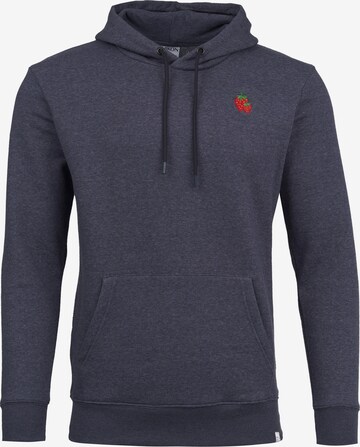 Sweat-shirt 'Erdbeere' Mikon en bleu : devant