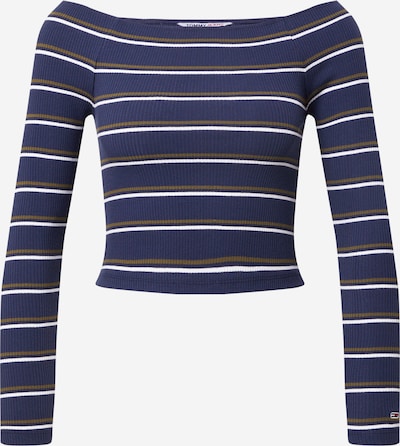 Tommy Jeans Majica u tamno plava / kaki / bijela, Pregled proizvoda