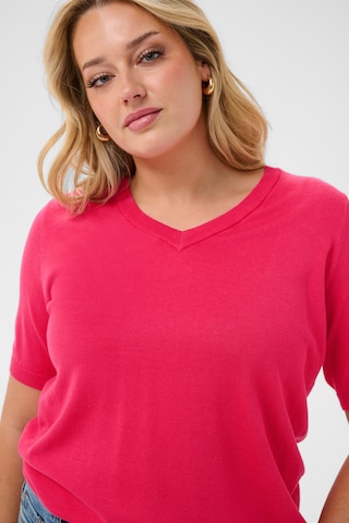 KAFFE CURVE Sweter 'KClizzy' w kolorze czerwony