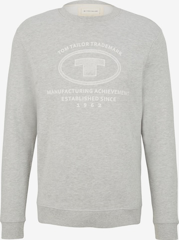 TOM TAILOR Sweatshirt in Grey: front