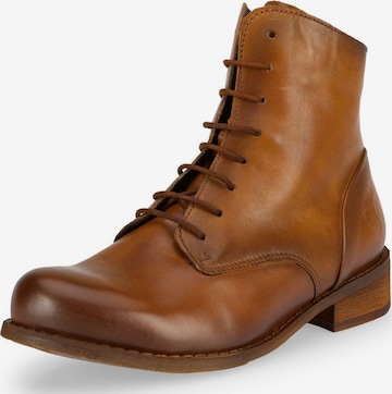 Felmini Wide Fit Schnürstiefelette in Braun: Vorderseite