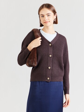 Hailys Knit Cardigan 'Pi44pa' in Brown: front
