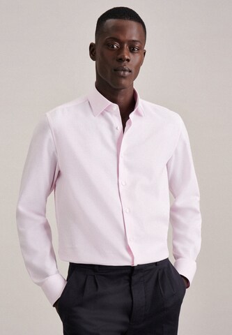SEIDENSTICKER Slim fit Zakelijk overhemd 'Shaped' in Roze: voorkant