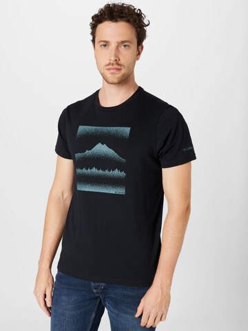 Coupe regular T-Shirt fonctionnel COLUMBIA en noir : devant