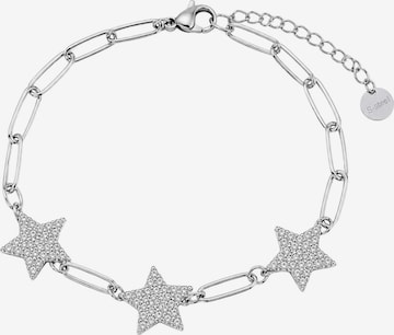 Brise Armband 'Sterne mit Strass' in Zilver: voorkant