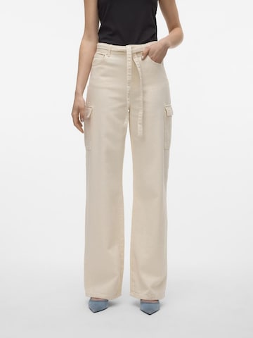 VERO MODA Regular Cargojeans 'KATHY' in Beige: predná strana