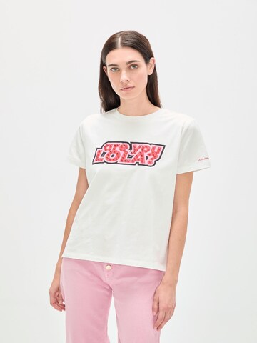 T-shirt Lola Casademunt en blanc : devant