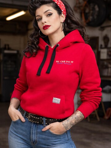 Queen Kerosin Sweater 'We Can Do it' in Red: front