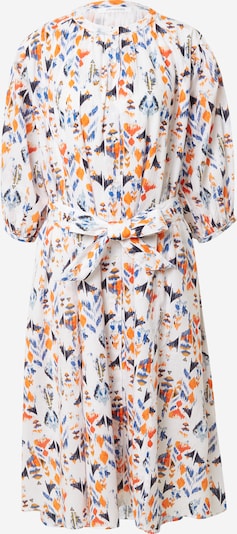 Flowers for Friends Robe-chemise en bleu / mandarine / noir / blanc, Vue avec produit