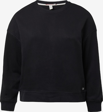 QS Sweatshirt in Schwarz: Vorderseite