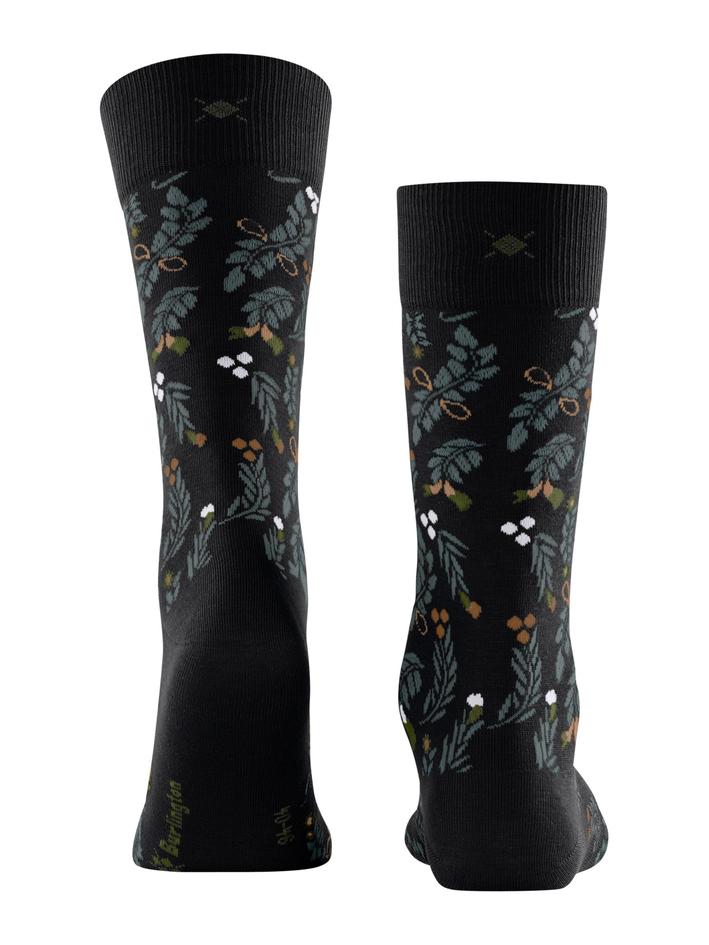 BURLINGTON Socken 'Bloomingday'‌‌‌‌‌‌‌ in Schwarz