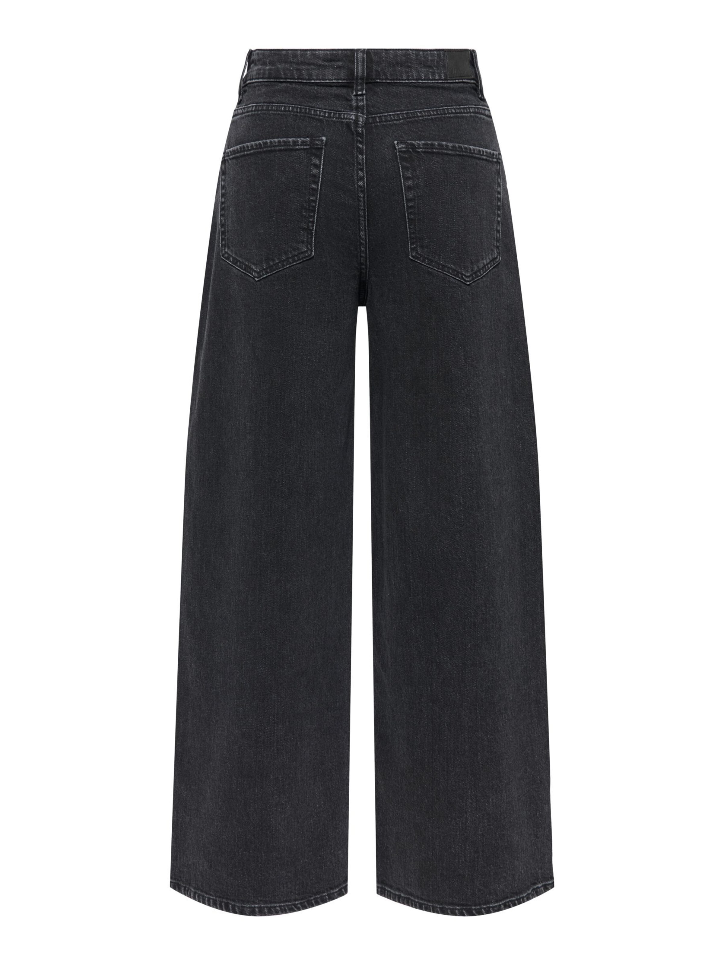 JDY Tall Wide leg Jeans 'JDYCarina' in Zwart