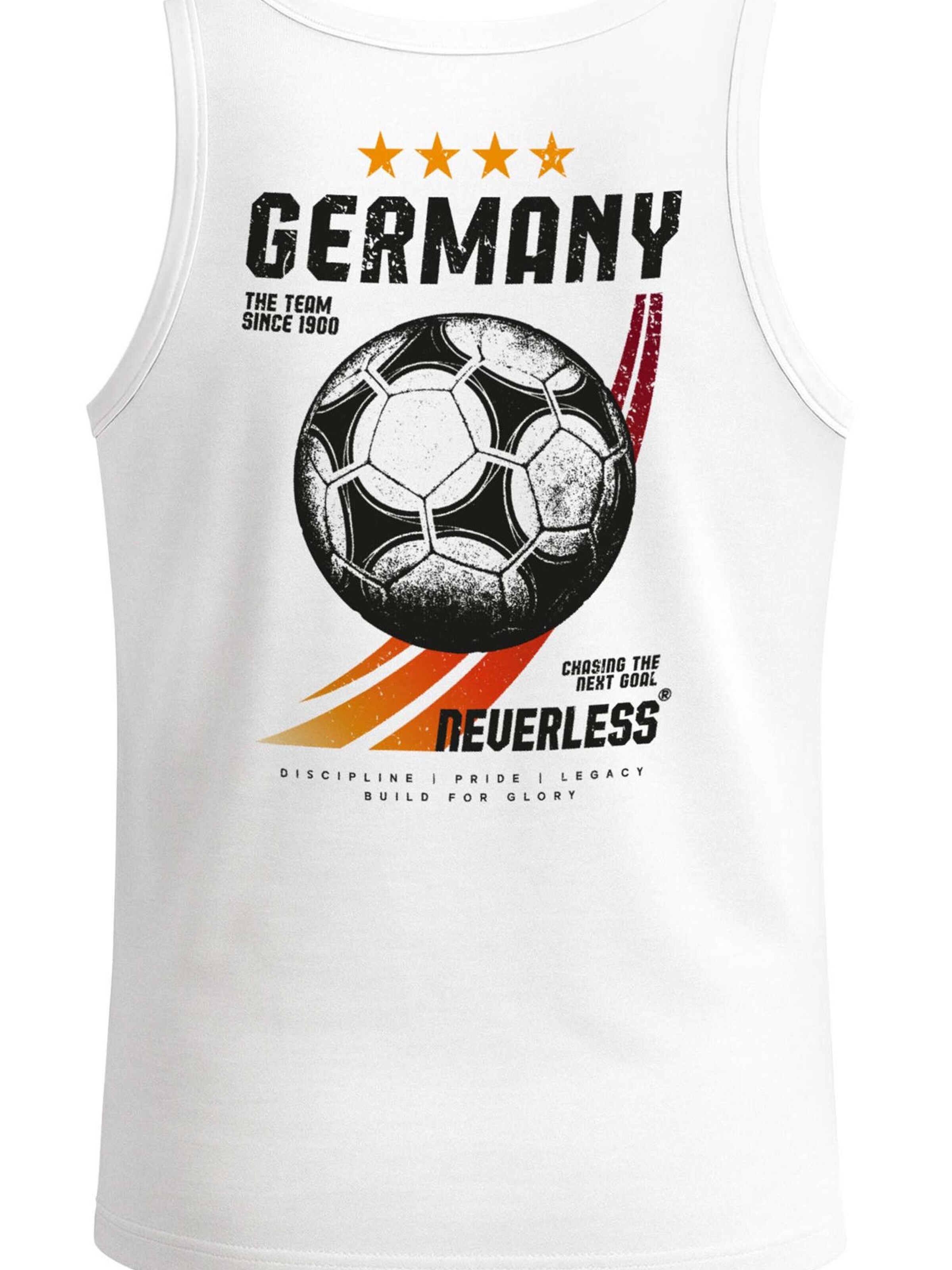 Neverless Shirt 'Retro Fußball' in White: front