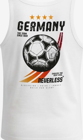 Neverless Shirt 'Retro Fußball' in White: front