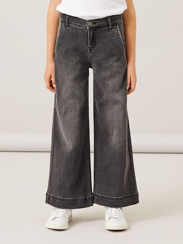 Wide Leg Jean 'Bella' NAME IT en noir : devant