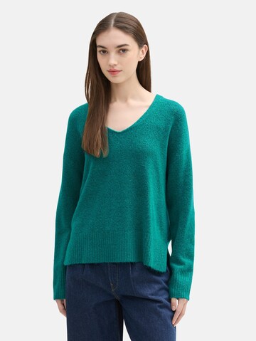 Pull-over TOM TAILOR DENIM en vert : devant