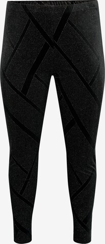 Zizzi Skinny Leggings in Black: front