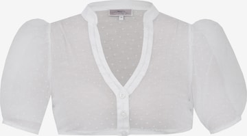 MARJODirndl bluza 'Zeitlarn' - bijela boja: prednji dio